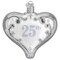 Old World Christmas 3.5 Inch 25Th Anniversary Heart Christmas Tree Ornament , Wedding Silver